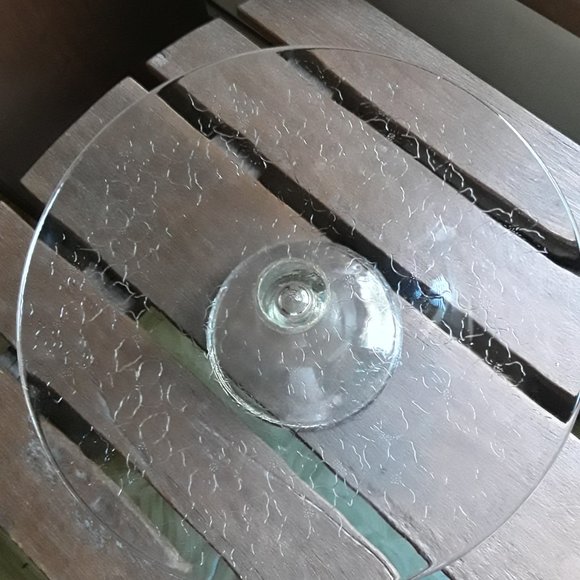 Vintage Glass Pedestal Cake Plate - Picture 2 of 6